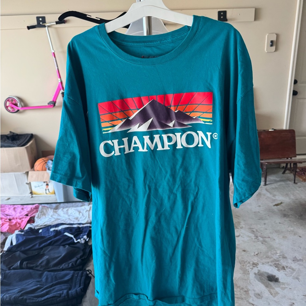 Champion Teal Mountain Graphic Tee